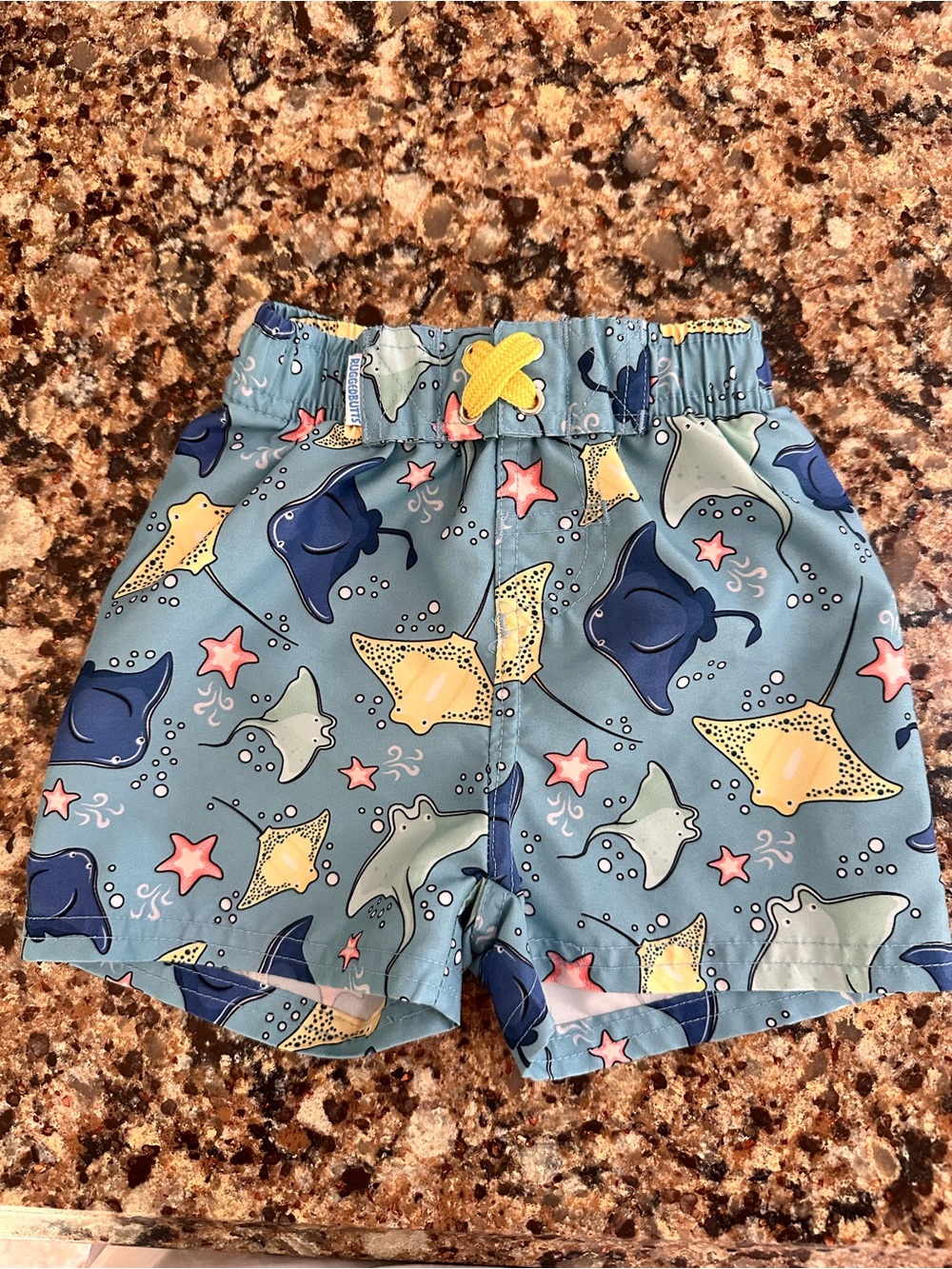 RuggedButts Starfish & Stingrays Swim Trunks